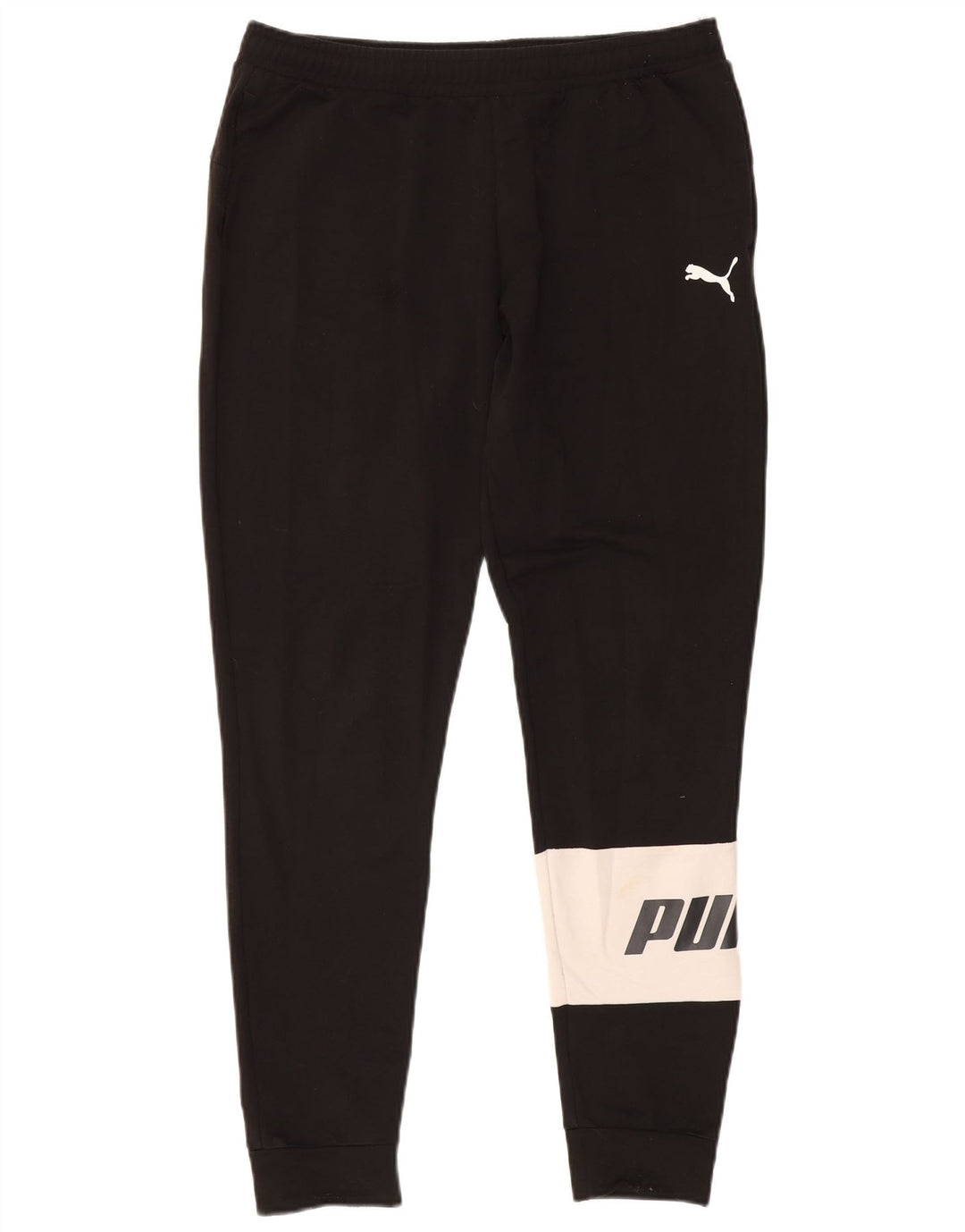 PUMA Womens Graphic Leggings UK 16 Large  Black Cotton