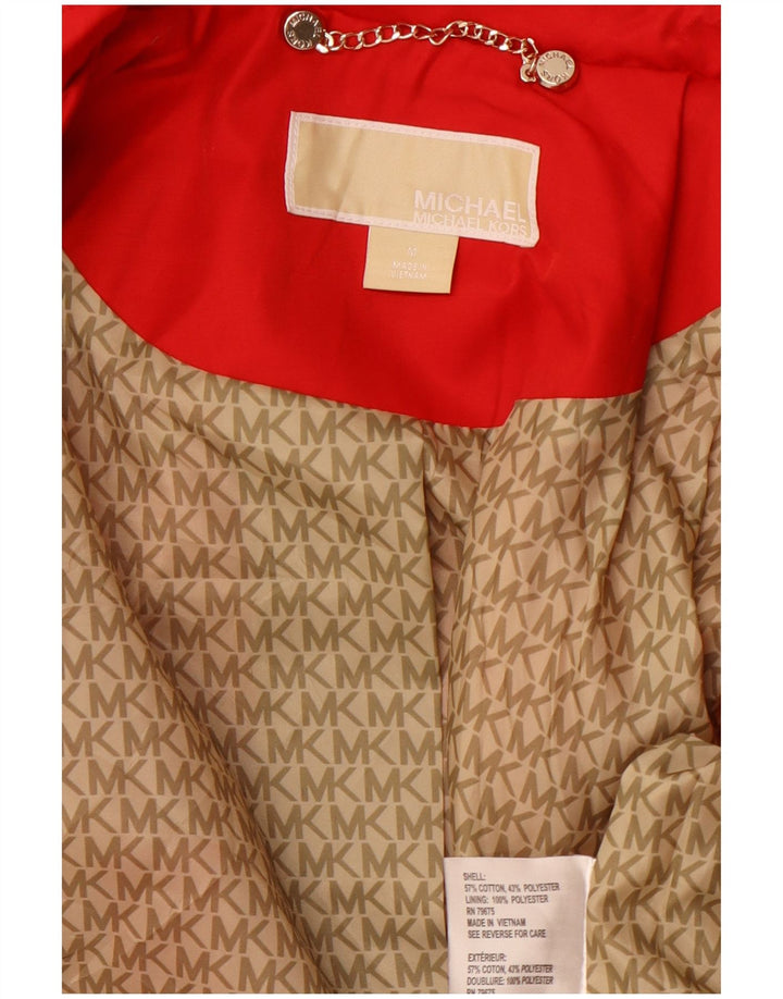 MICHAEL KORS Damen Trenchcoat UK 12 Mittelrote Baumwolle