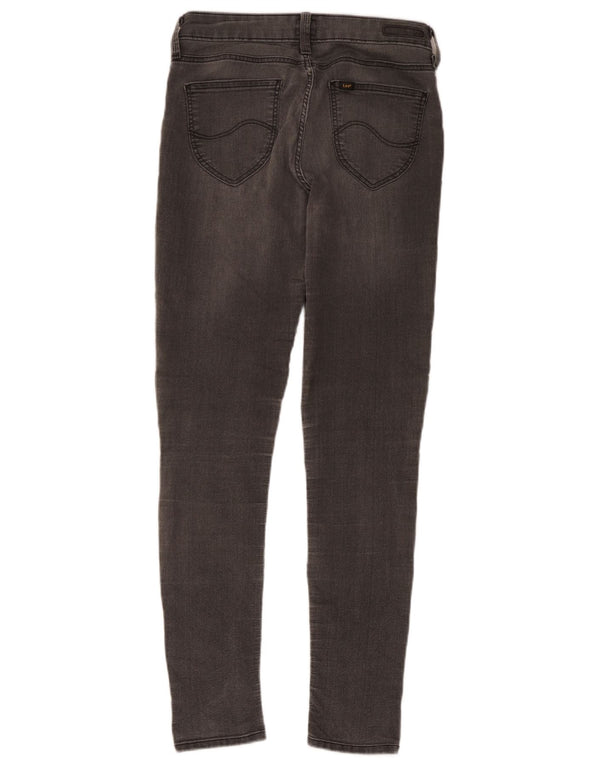 Lee Damen Skinny Jeans W30 L33 Graue Baumwolle