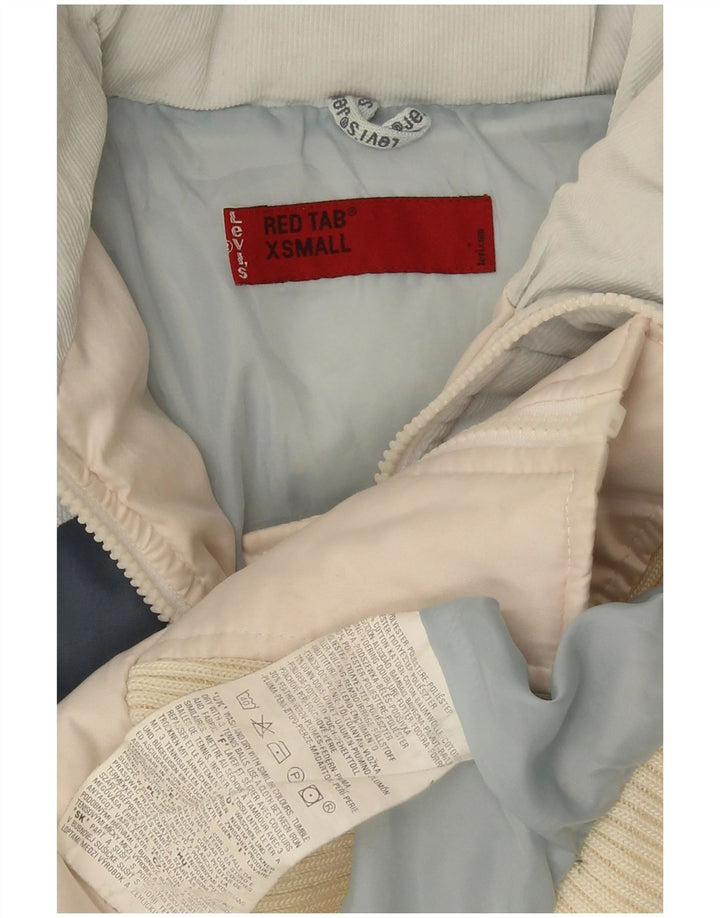 Levi's Wattierte Damenjacke UK 6 XS Weißer Colourblock-Polyester