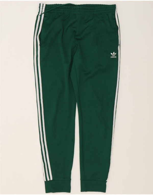 Adidas Herren-Trainingshose, Jogginghose, Größe L, Grün, Polyester