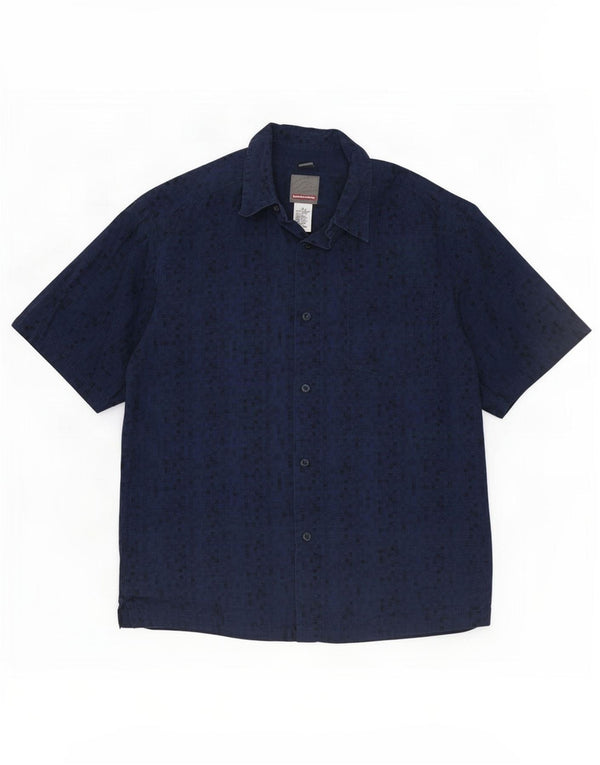 Quiksilver Kurzarmhemd für Jungen, 15–16 Jahre, groß, marineblau, geometrisch