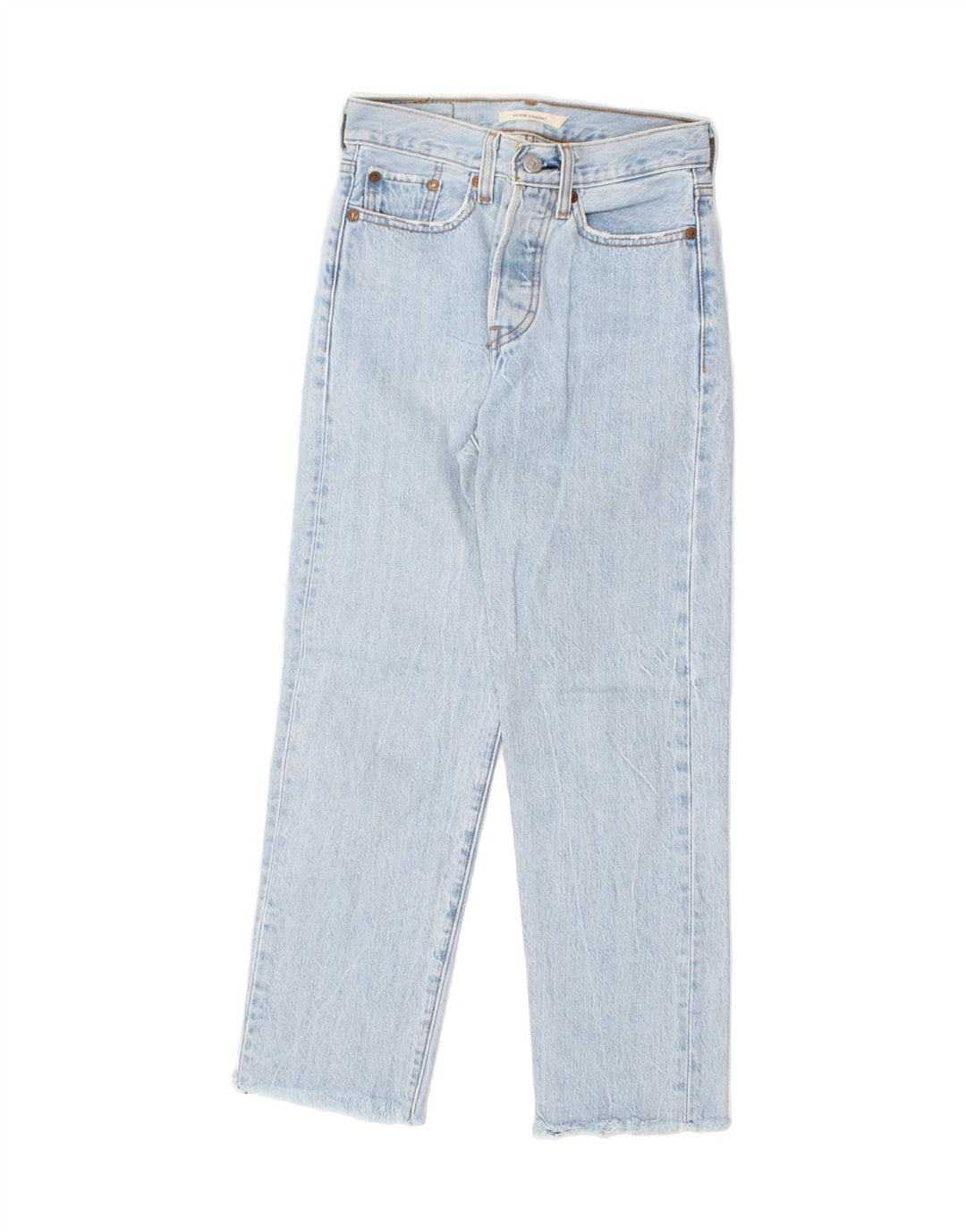 LEVI'S Womens Wedge Straight Jeans W24 L26  Blue Cotton Vintage Levi's and Second-Hand Levi's from Messina Hembry 