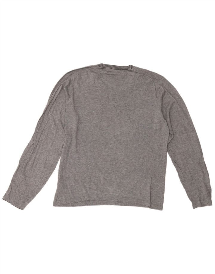 Marks & Spencer Herren Autograph Top Langarm mittelgraue Baumwolle