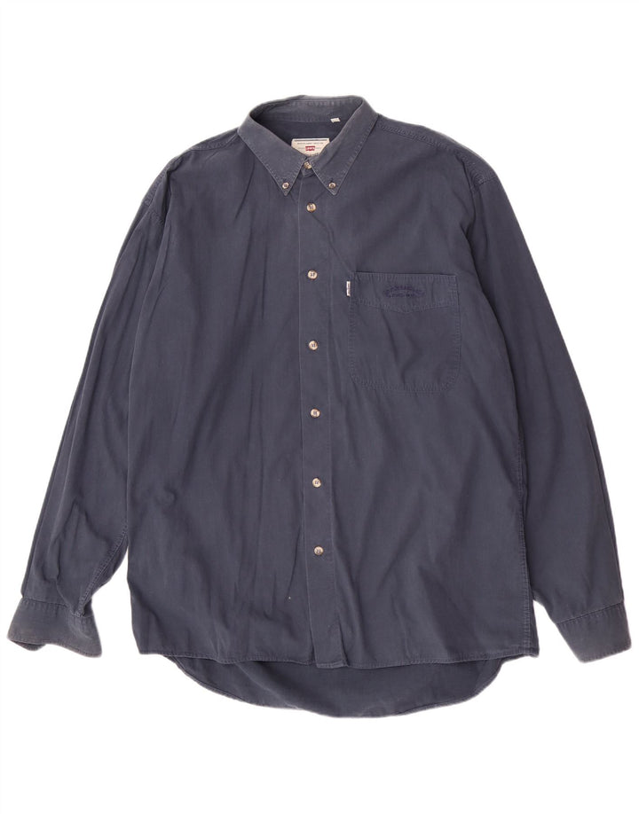 Levi's Herren-Hemd, groß, marineblau, Baumwolle