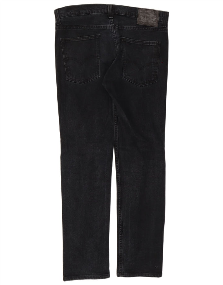 Levi's Herren 511 Slim Jeans W34 L32 Schwarze Baumwolle
