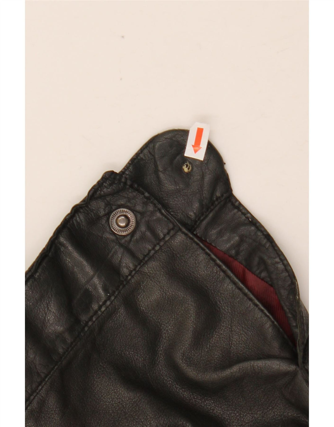 TED BAKER Herren Lederjacke Größe 5 XL Schwarzes Leder