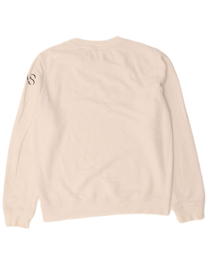 Calvin Klein Jeans Herren-Sweatshirt mit Grafik, groß, aus weißer Baumwolle