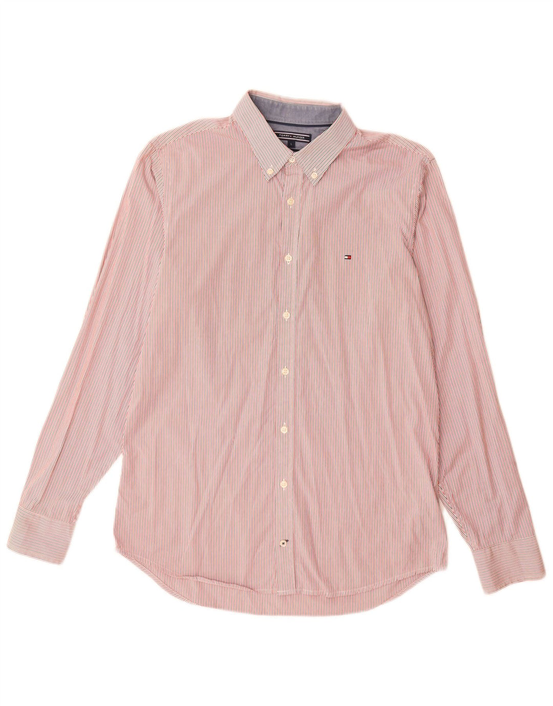 Tommy Hilfiger Herren-Hemd, groß, rosa, Baumwolle