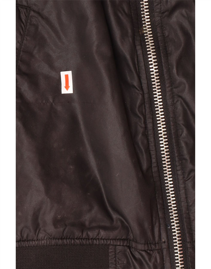 G-Star Herren Bomberjacke mit Grafik, UK 38, mittelschwarzes Polyamid