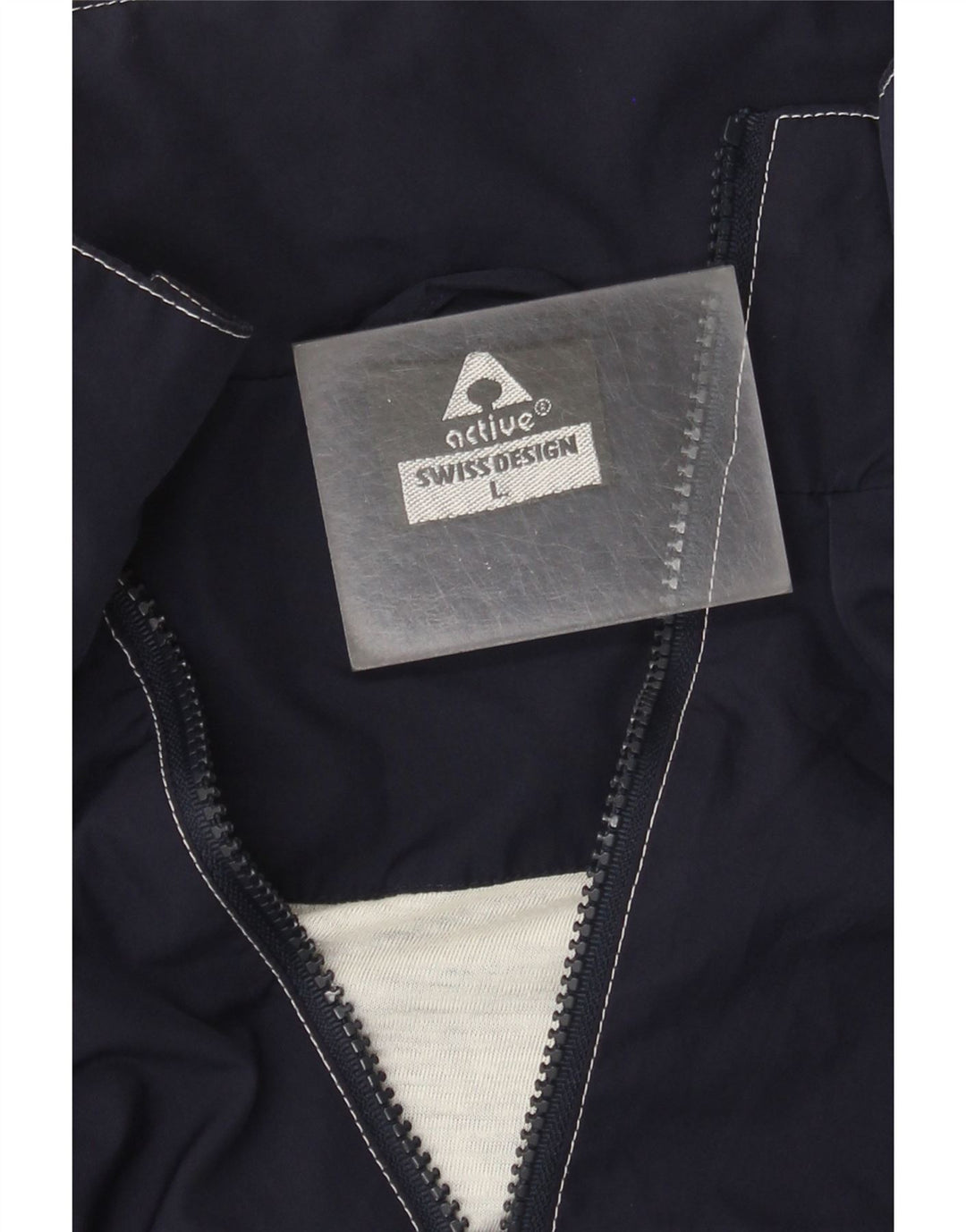 Active Herren-Trainingsanzug-Top-Jacke, groß, Marineblau, Farbblock