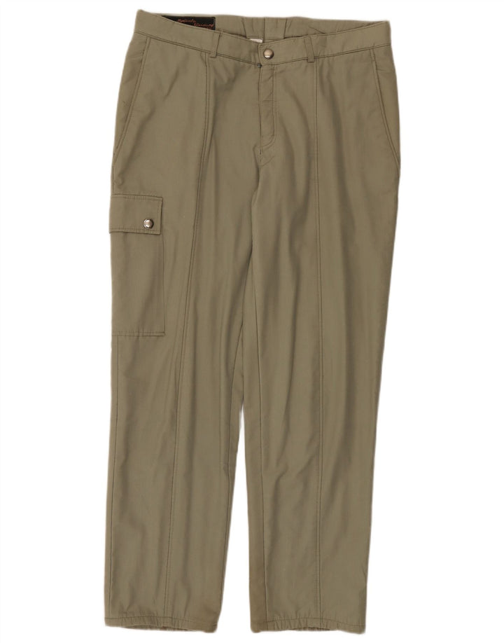 VINTAGE Gerade Herren-Cargohose W32 L29 Khaki