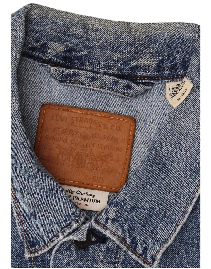 Levi's Herren Jeansjacke UK 42 XL Blaue Baumwolle