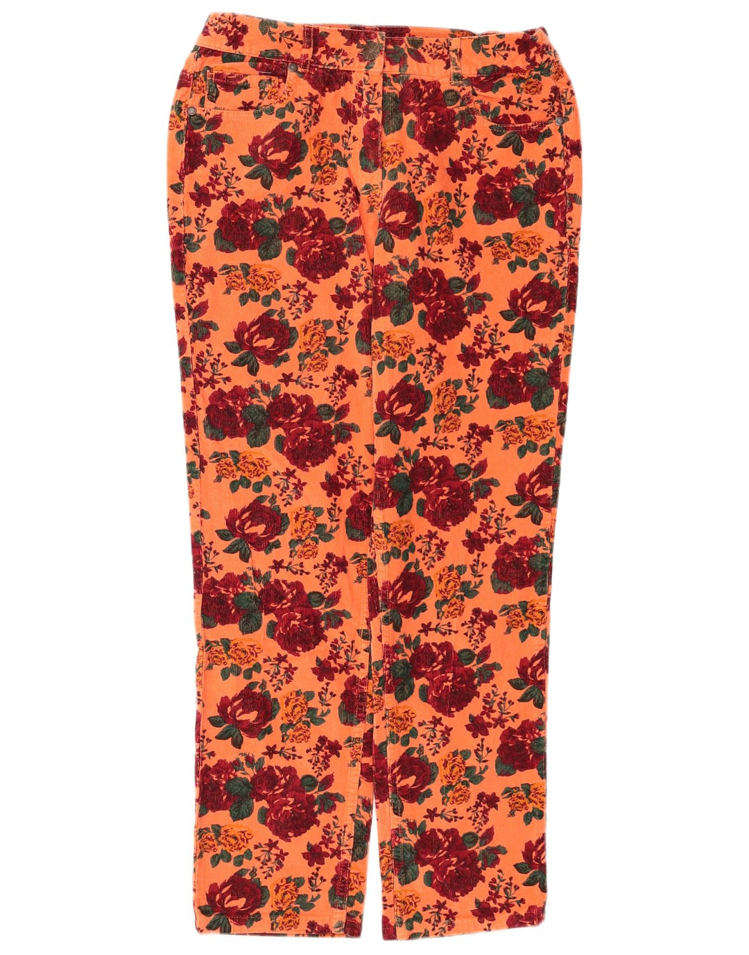 HIMMELBLAU Damen Cordhose EU 38 Medium W28 L28 Orange Floral