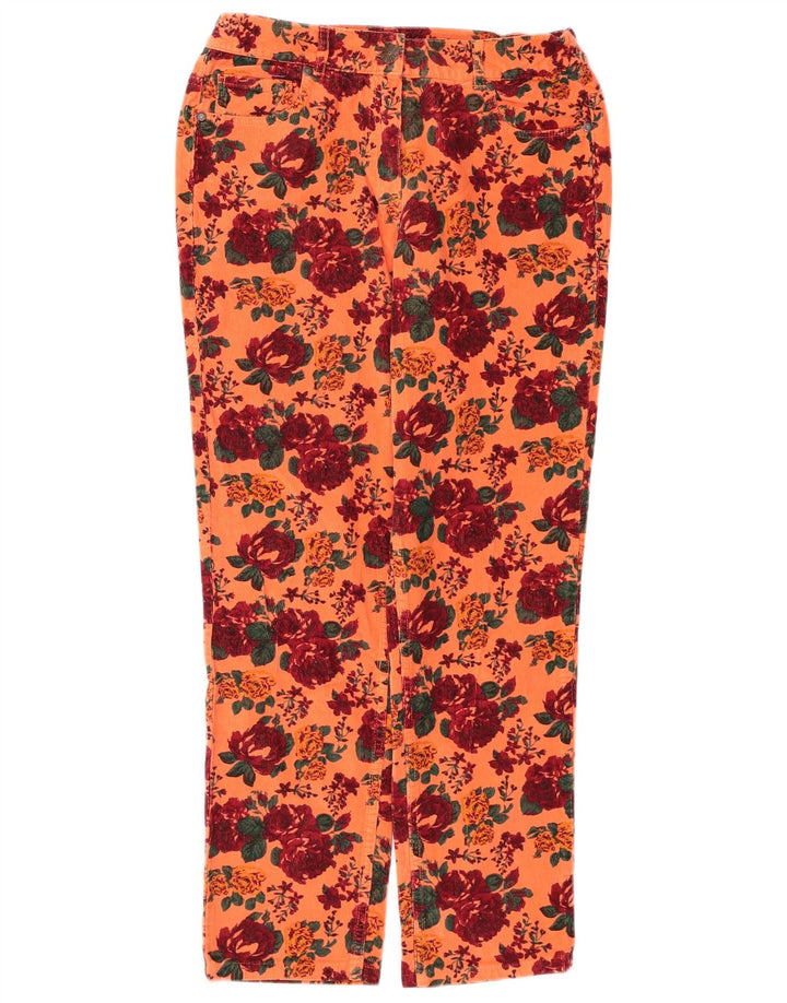 HIMMELBLAU Damen Cordhose EU 38 Medium W28 L28 Orange Floral