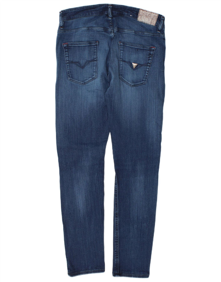 Guess Slim-Jeans für Herren, W32, L30, blaues Lyocell