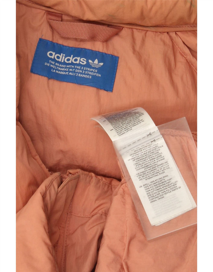 Adidas Herren gepolsterte Jacke UK 40 Large Orange Nylon
