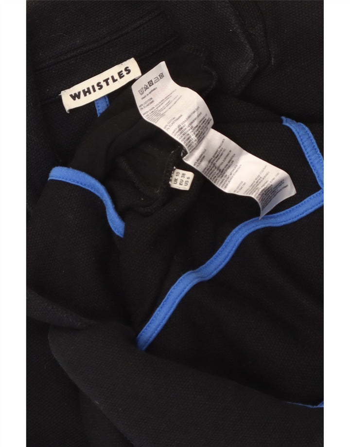 Whistles Damen-Blazerjacke mit 2 Knöpfen, Gr. 10, Größe S, Schwarz, Baumwolle