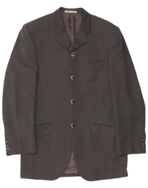 Carlo Pignatelli Herren Longline 4-Knopf-Blazerjacke IT 48 Mittelgrau