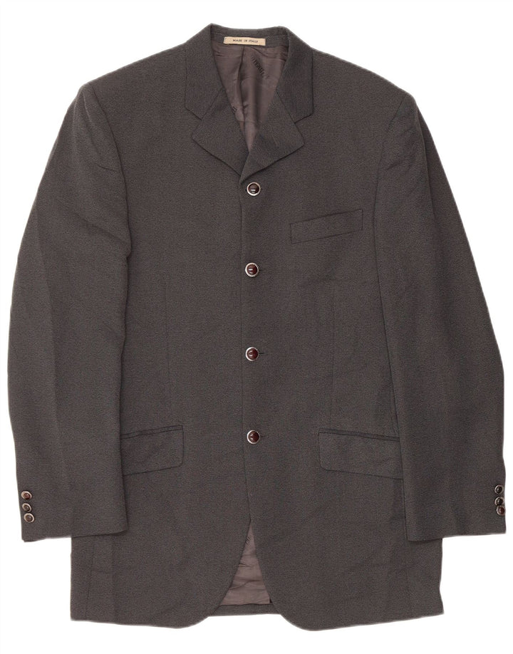 Carlo Pignatelli Herren Longline 4-Knopf-Blazerjacke IT 48 Mittelgrau