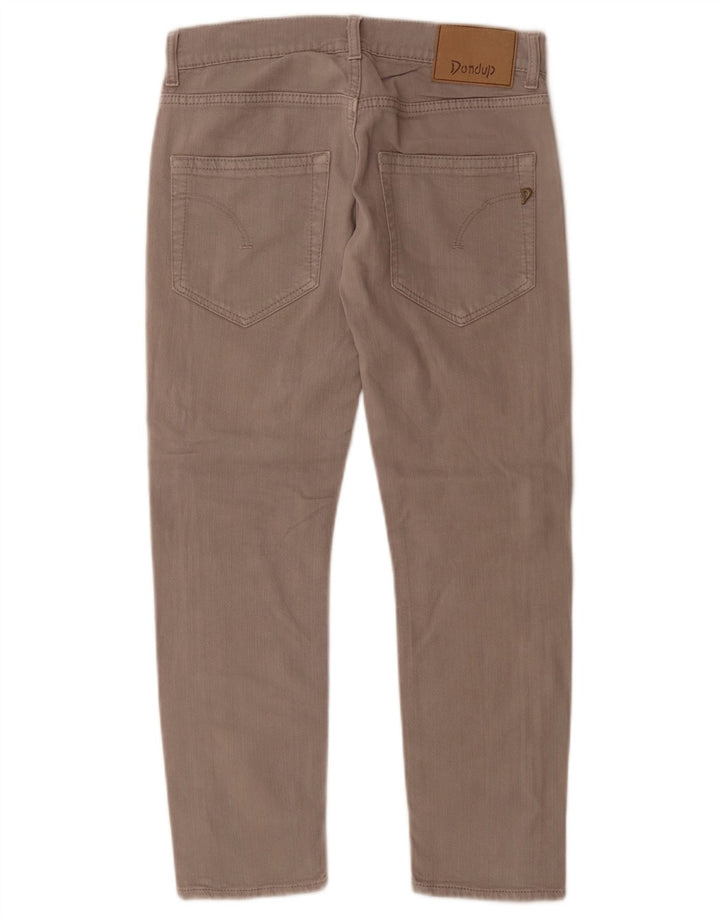 Dondup Damen Crop Slim Jeans W27 L26 Graue Baumwolle