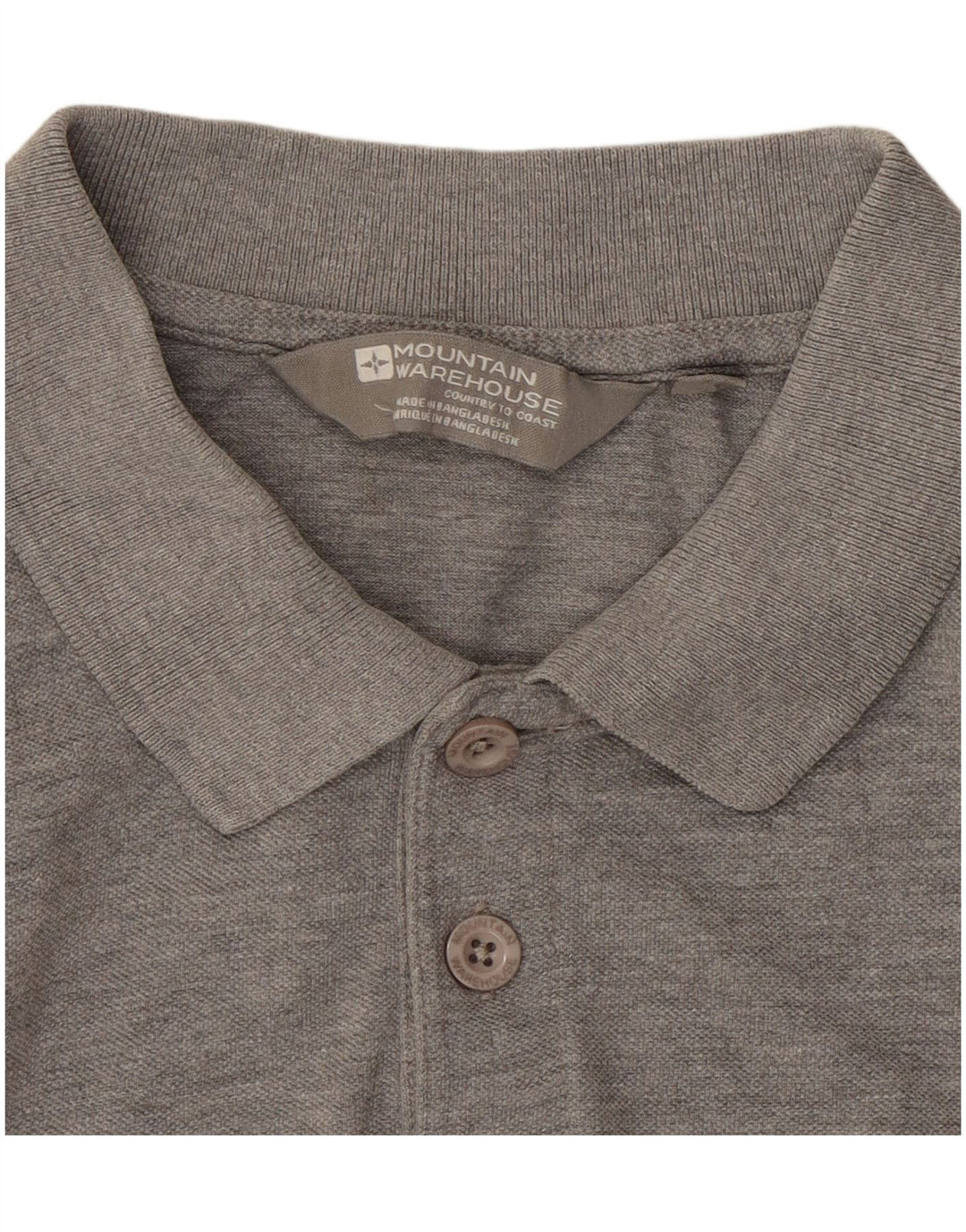 Mountain Warehouse Herren-Poloshirt mit lockerer Passform, mittelgraue Baumwolle