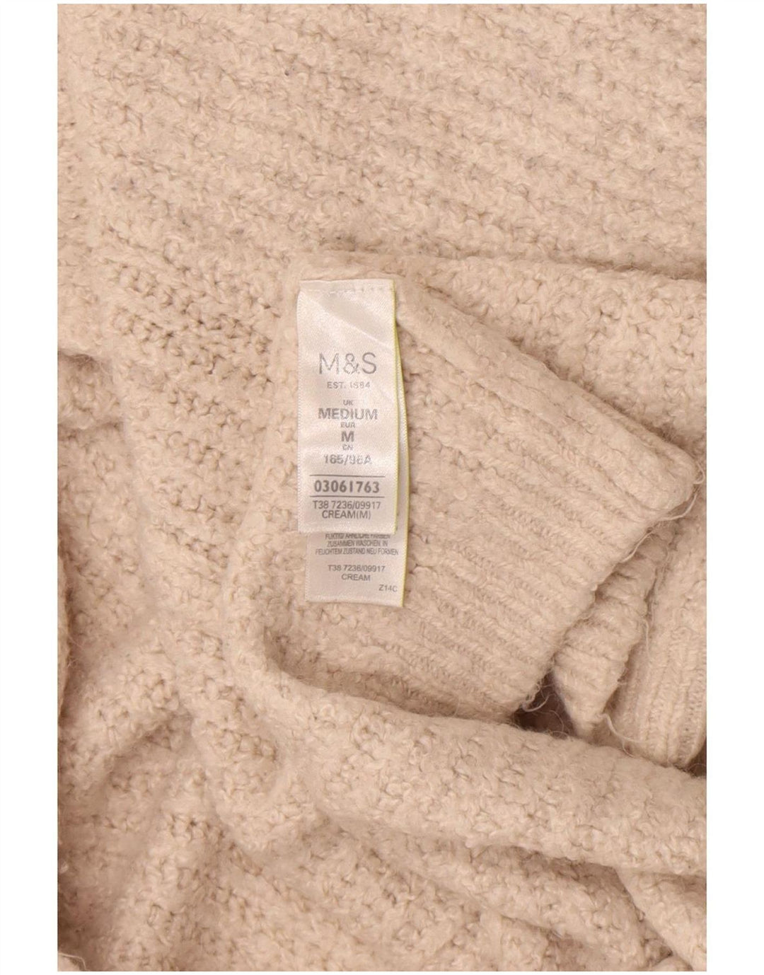 Marks & Spencer Damen Longline-Cardigan-Pullover UK 12 Medium Off White
