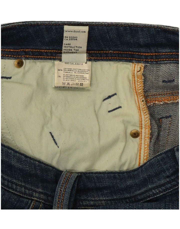Diesel Herren Straight Jeans W30 L33 Blaue Baumwolle