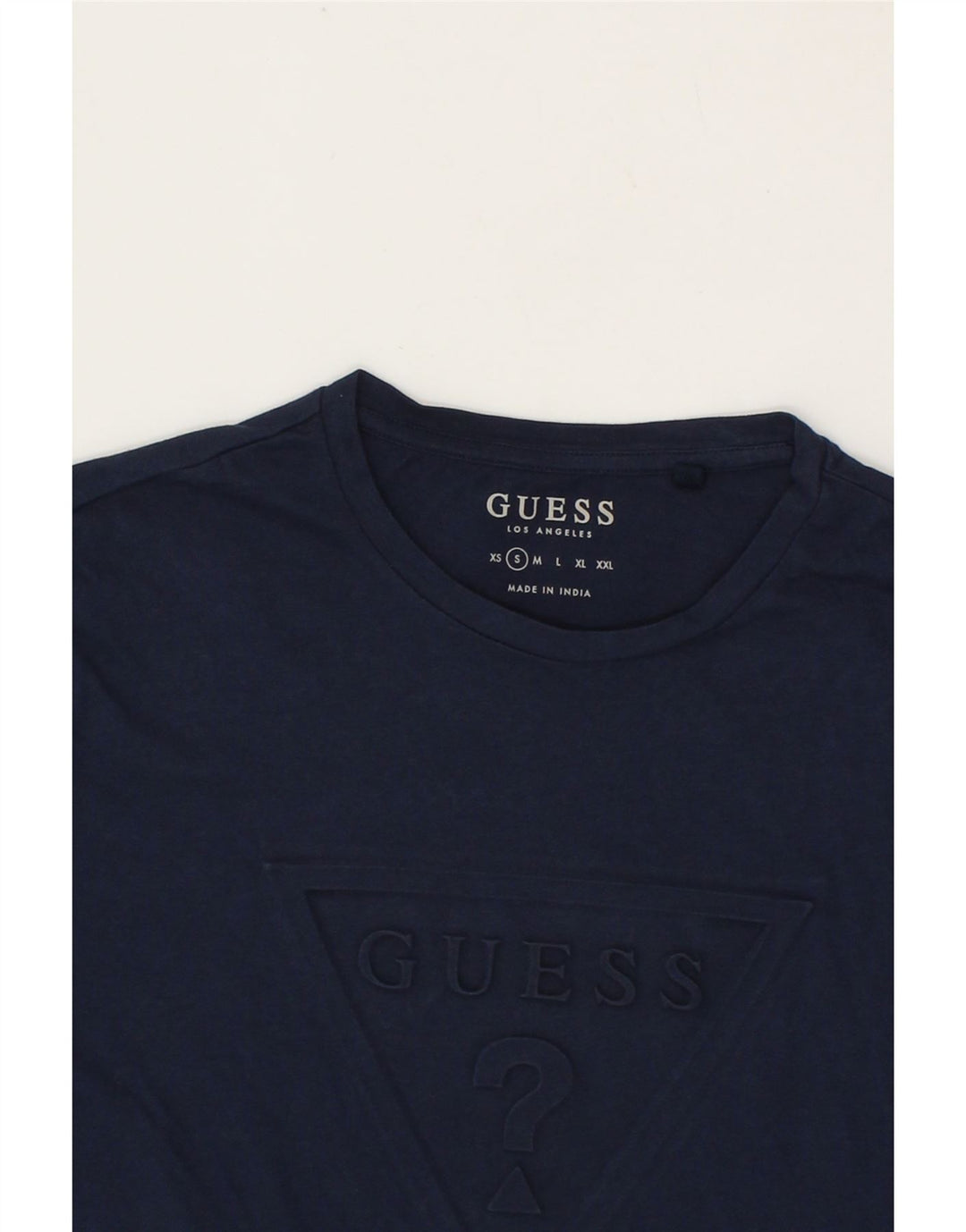 GUESS Mens Graphic T-Shirt Top Small Navy Blue Cotton Vintage Guess and Second-Hand Guess from Messina Hembry 