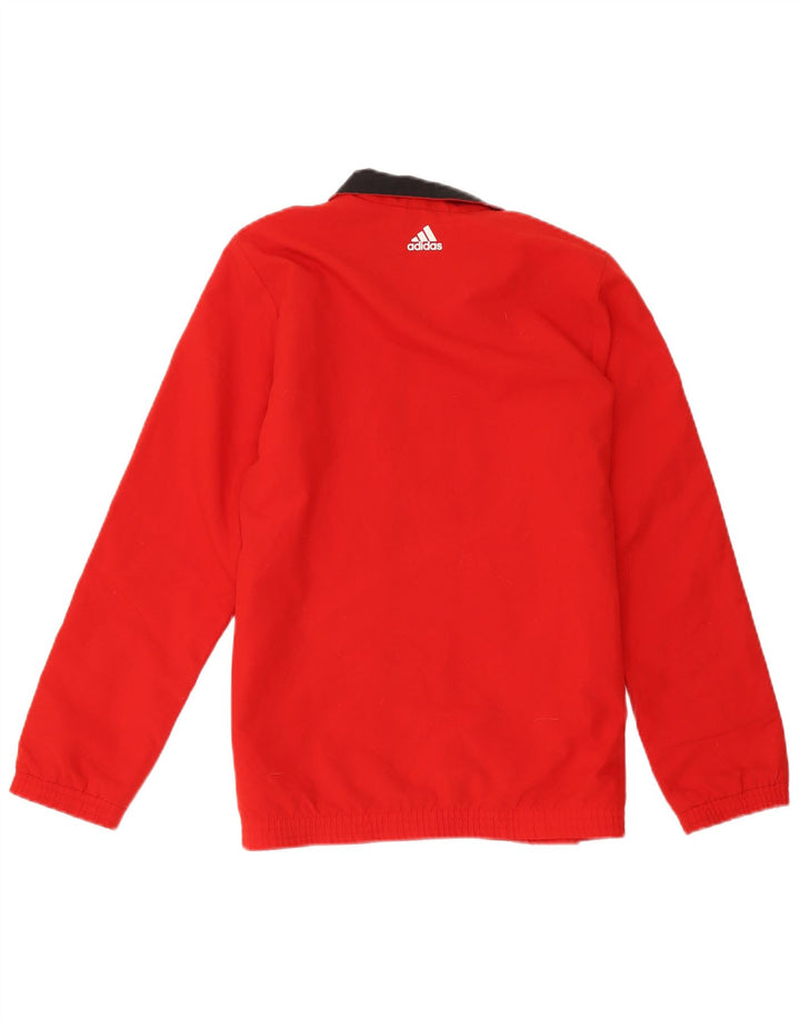 Adidas Jungen Grafik-Trainingsanzug-Top-Jacke, 13–14 Jahre, rotes Polyester