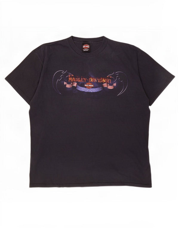 Harley Davidson Herren Las Vegas Grafik T-Shirt Top XL Schwarz Baumwolle
