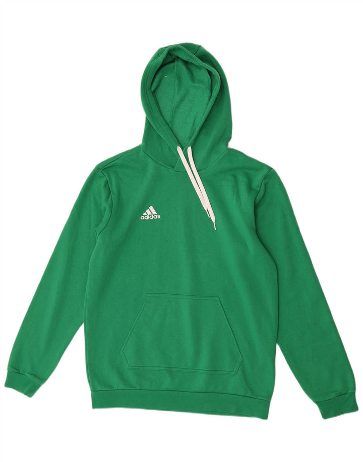 Adidas Herren Kapuzenpullover aus mittelgrüner Baumwolle