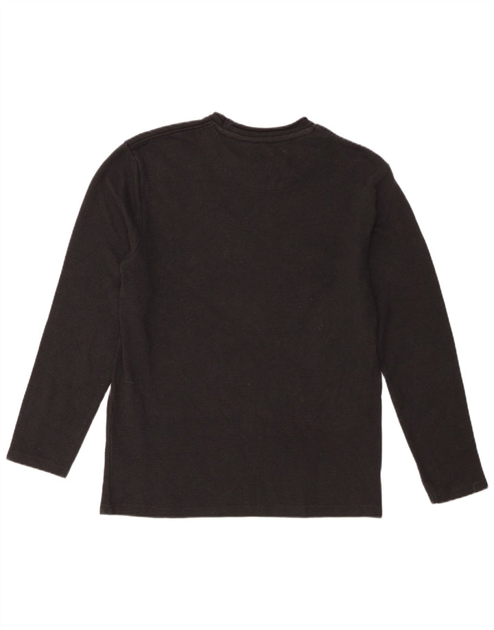 Zara Damen Top Langarm UK 10 Small Schwarz