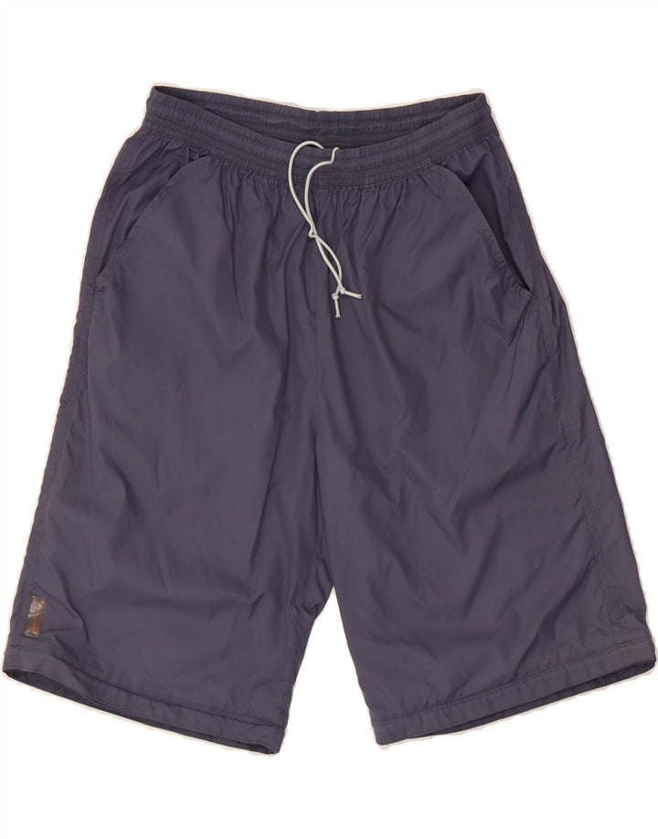NIKE Womens Bermuda Sport Shorts US 8/10 Medium  Navy Blue Nylon Vintage Nike and Second-Hand Nike from Messina Hembry 