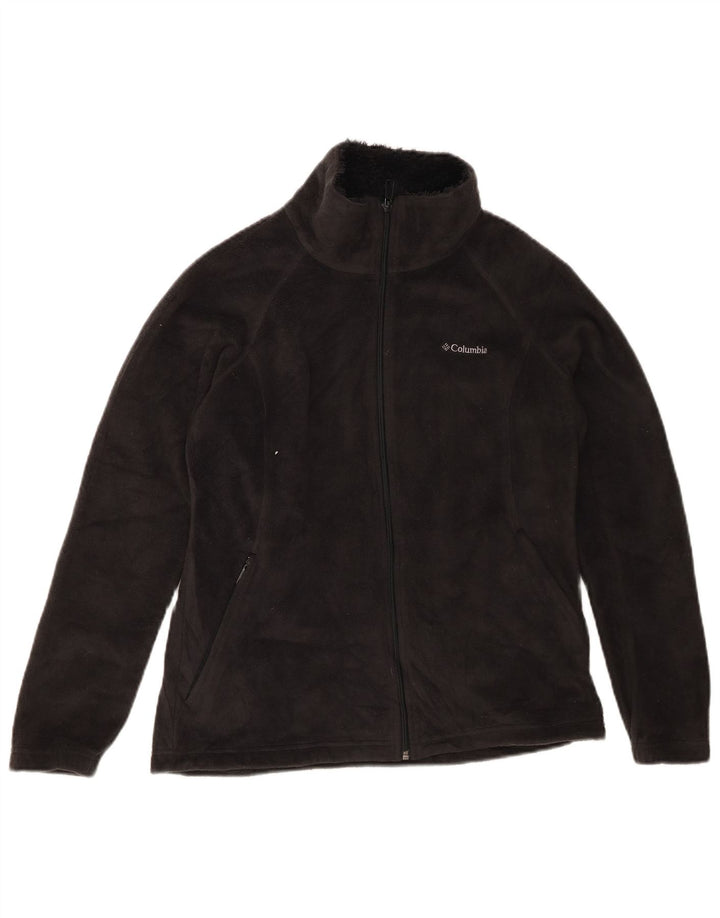 COLUMBIA Womens Omni-Heat Fleece Jacket UK 14 Medium Black Polyester