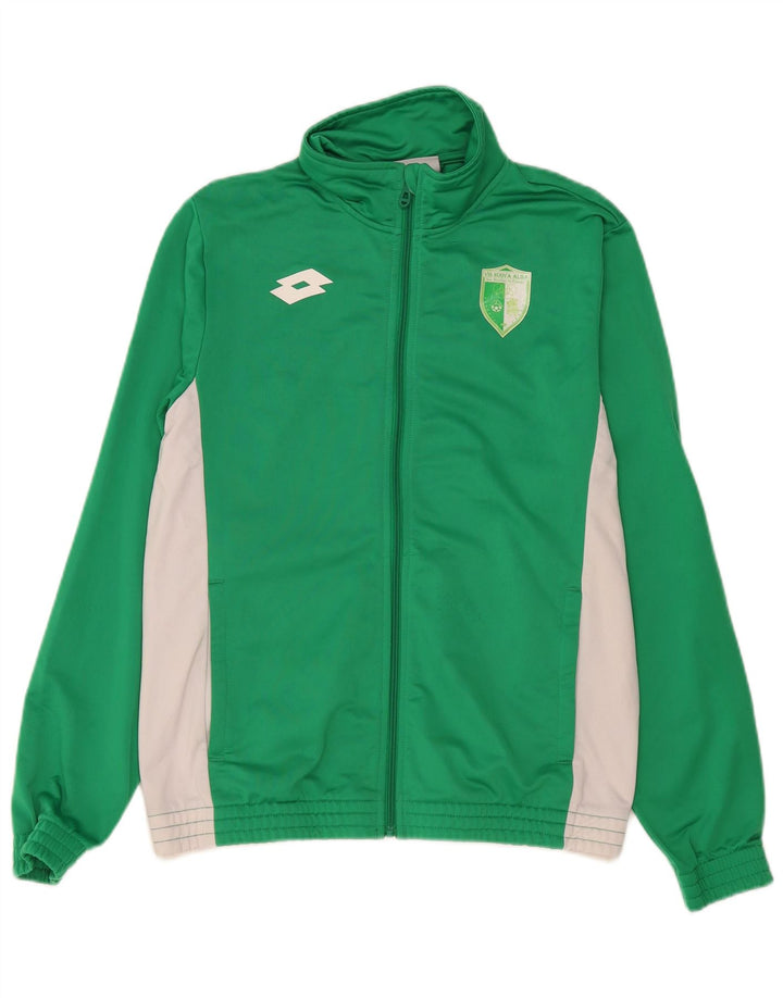 Lotto Herren-Trainingsanzug-Top-Jacke, Mittelgrün, Farbblock