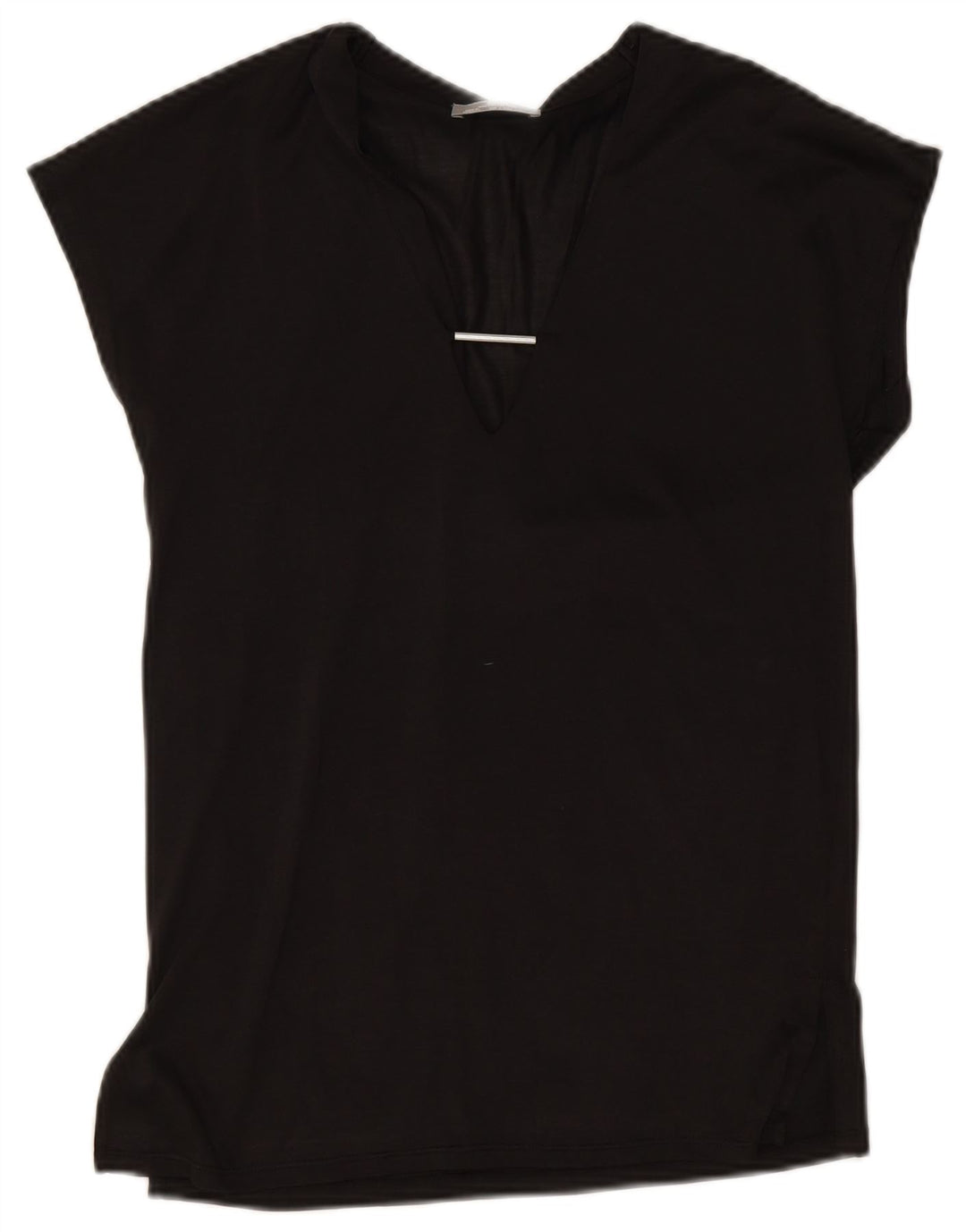 Zara Damen Bluse Top UK 10 Small Schwarz