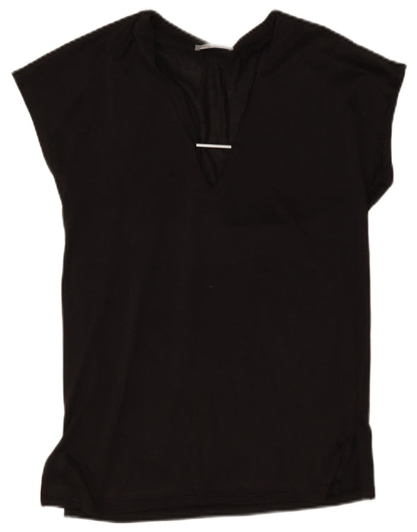 Zara Damen Bluse Top UK 10 Small Schwarz