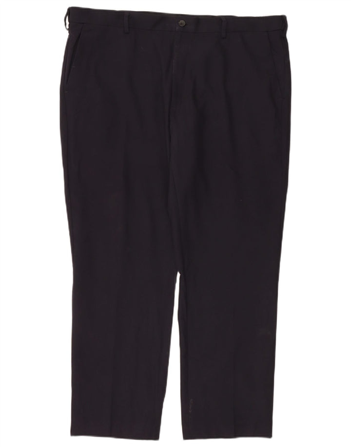 Marks & Spencer Herren-Chinohose mit normaler Passform, W40 L29, marineblaues Polyester