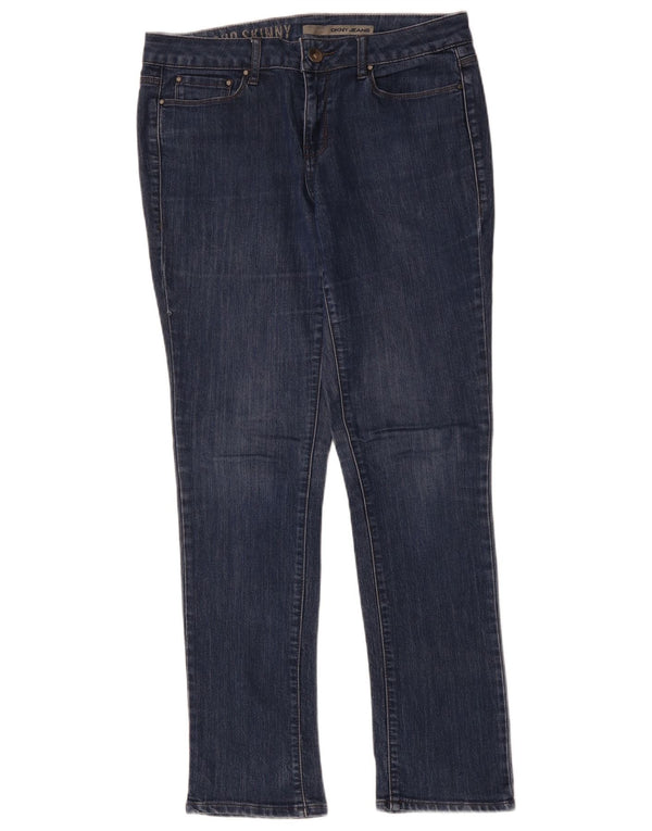 DKNY Damen Skinny Jeans US 10 Large W34 L32 Blaue Baumwolle