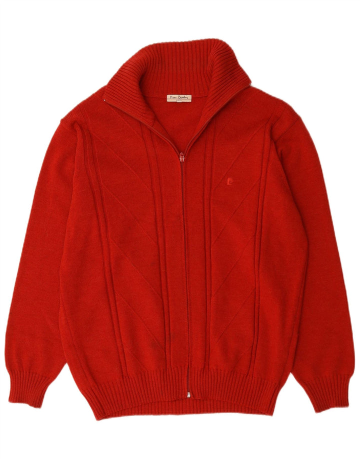 Pierre Cardin Herren-Cardigan-Pullover, große rote Wolle