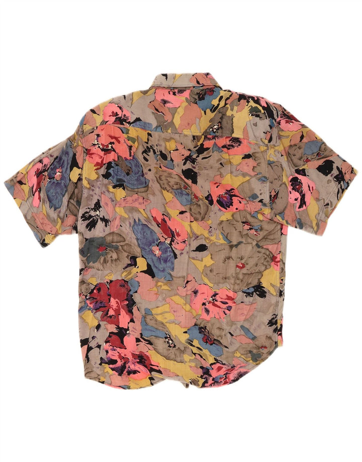 Orso Poeta Womens Abstract Pattern Shirt UK 14 Medium Mehrfarbig