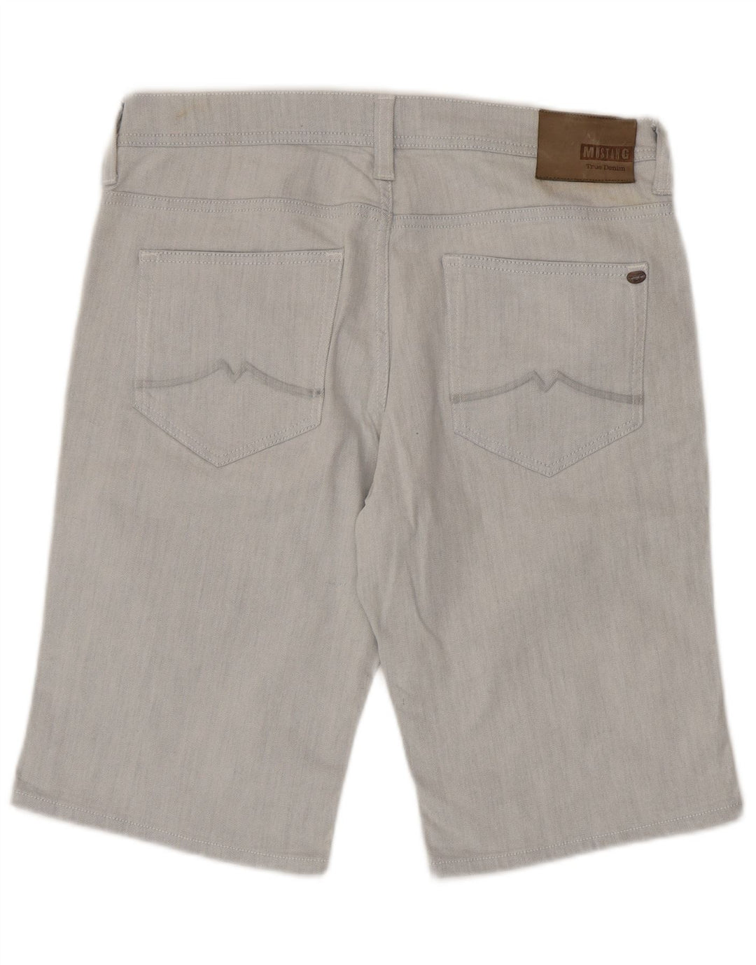 Mustang Herren-Jeansshorts, W35, groß, blau gestreift, Baumwolle