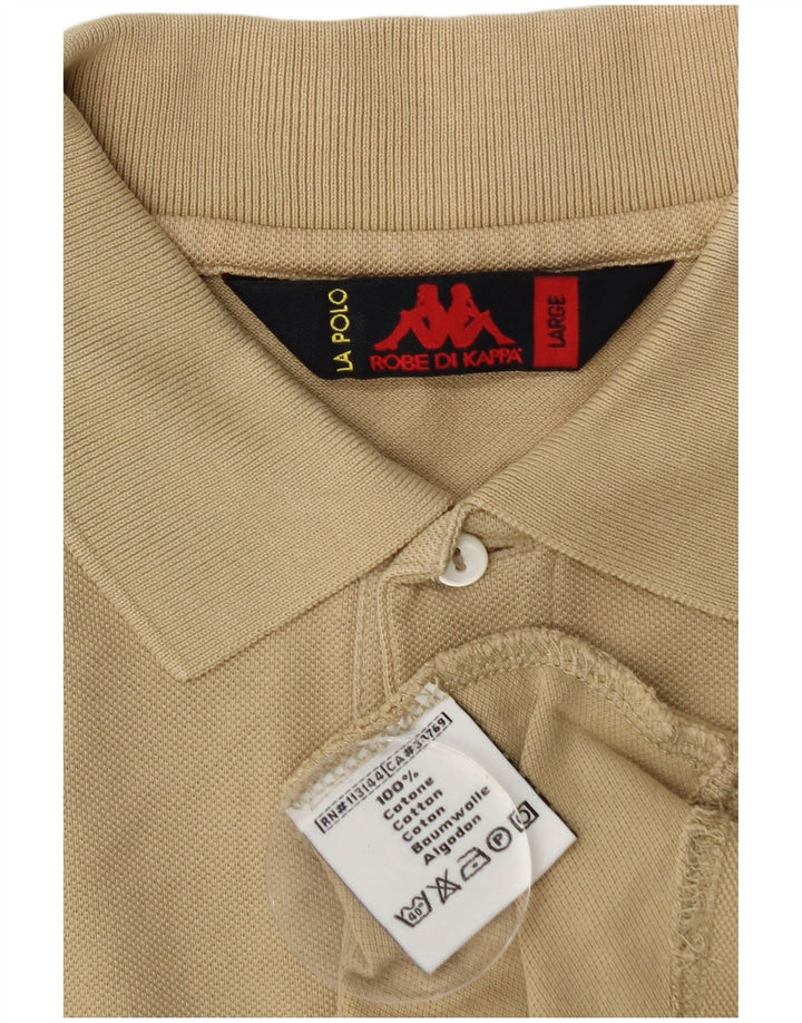 Kappa Herren Poloshirt Large Beige Baumwolle