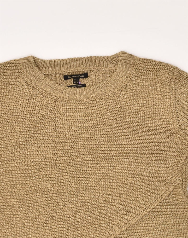 MASSIMO DUTTI Womens Crew Neck Jumper Sweater UK 8 Small  Beige Acrylic | Vintage Massimo Dutti | Thrift | Second-Hand Massimo Dutti | Used Clothing | Messina Hembry 