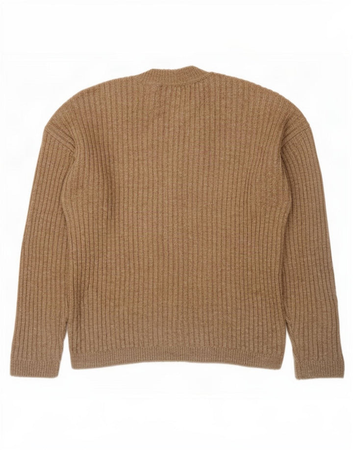 Marks & Spencer Damen-Pullover mit Rundhalsausschnitt, Gr. 12, Mittelbeige