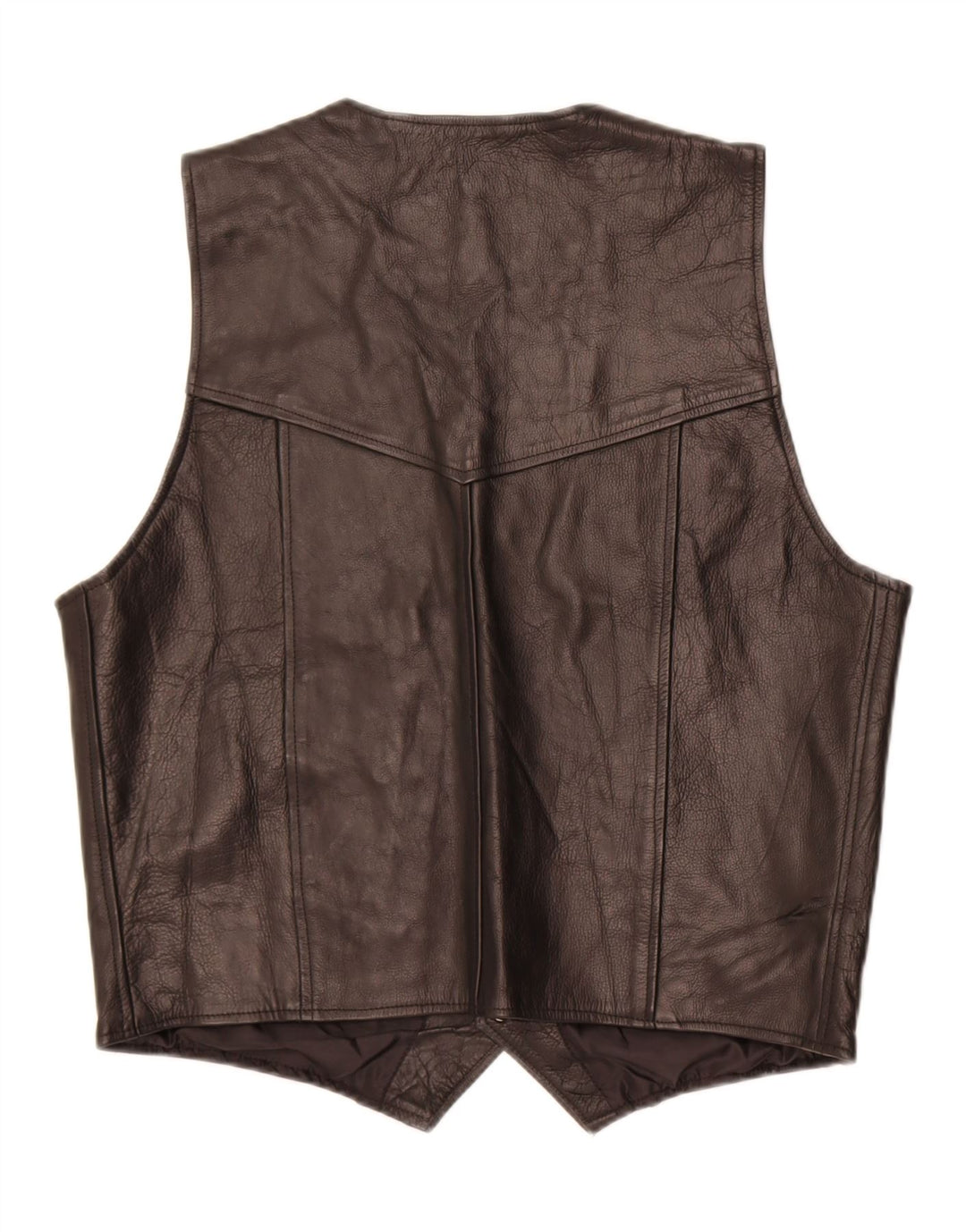 Vintage Herren Lederweste XL Schwarzes Leder
