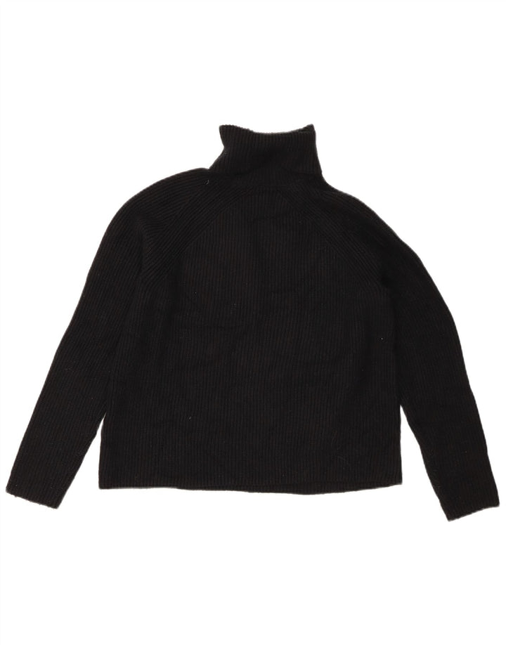 Marks & Spencer Rollkragenpullover für Damen, Gr. 10, Größe S, Schwarz, Viskose
