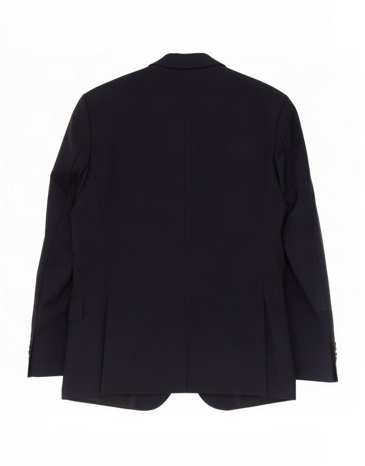 Hugo Boss Herren-Blazer mit 2 Knöpfen, EU 46, klein, marineblaue Schurwolle