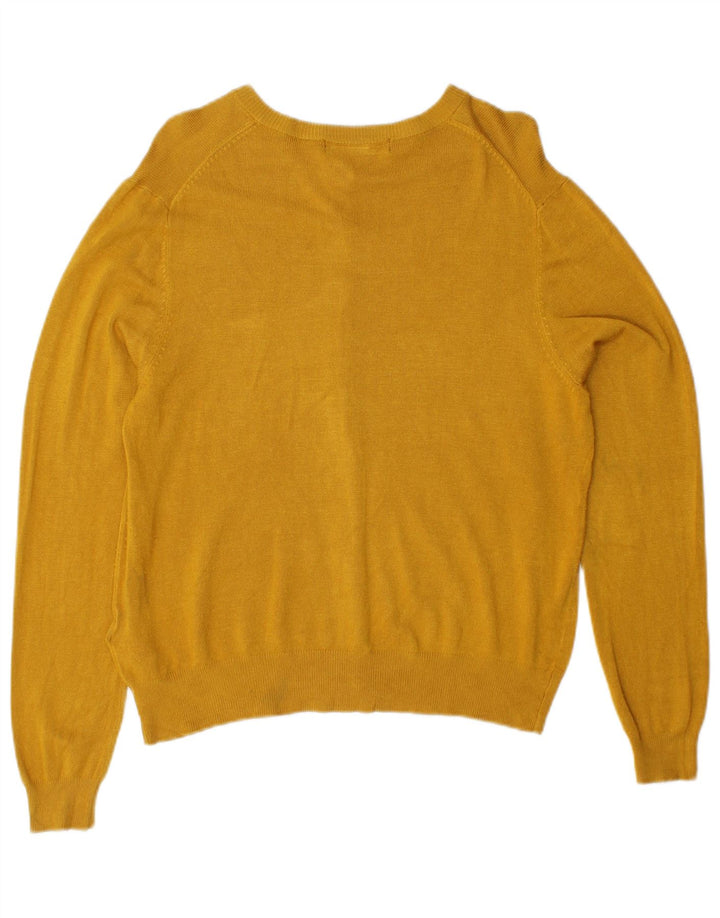MARKS & SPENCER Damen-Cardigan-Pullover UK 12 Mittelgelbe Viskose